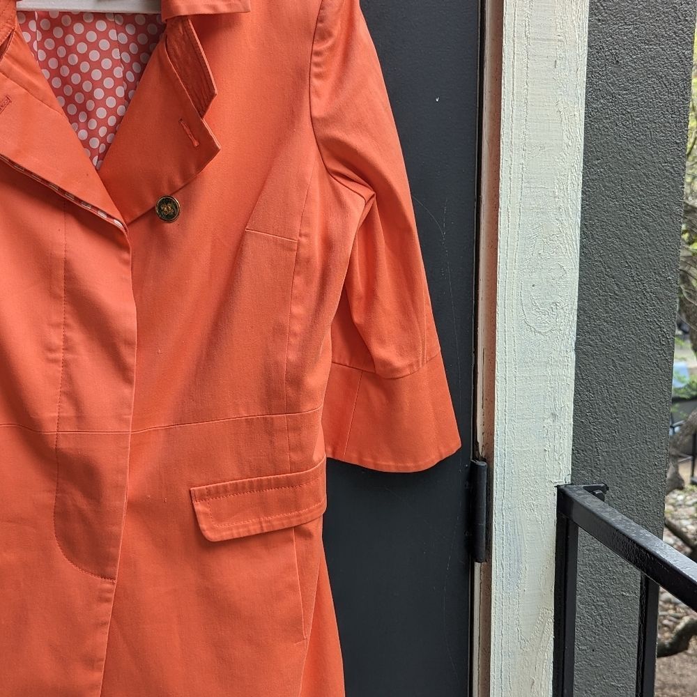 Etcetera Bell Sleeve Trenchcoat Peachy Coral - Picture 10 of 13